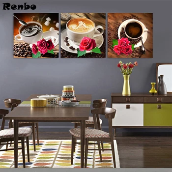 3 pieces Kitchen decor 5d diy diamond painting Flowers coffee wall art cross stitch mosaic diamond embroidery pattern Triptych
3 pieces Kitchen decor 5d diy diamond painting Flowers coffee wall art cross stitch mosaic diamond embroidery pattern Triptych