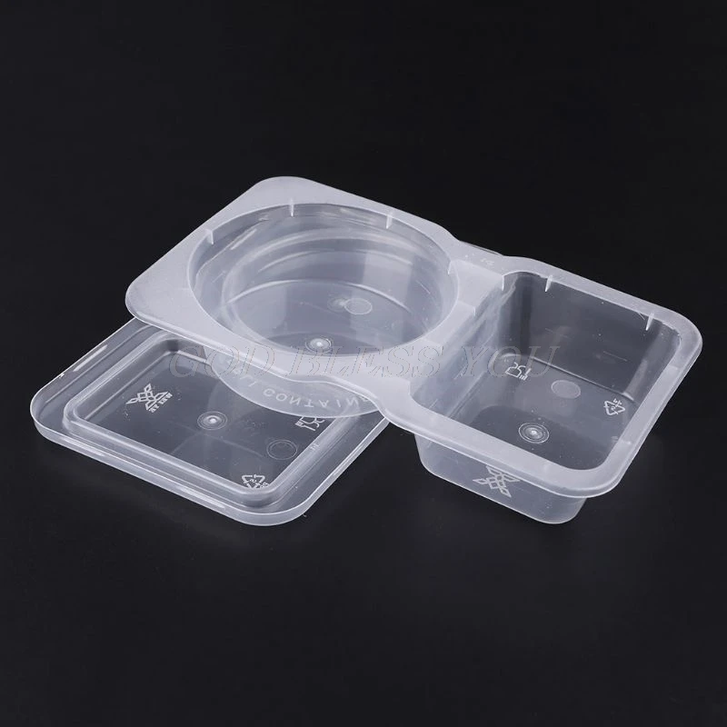 5Pcs/Set 140ml Clear Plastic Sauce Chutney Cups Food Container Slime Storage Box Case with Lid
5Pcs/Set 140ml Clear Plastic Sauce Chutney Cups Food Container Slime Storage Box Case with Lid