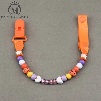 MIYOCAR Personalised -Any name Hand made basketball beads dummy clip holder pacifier clips soother chain pacifier holder
MIYOCAR Personalised -Any name Hand made basketball beads dummy clip holder pacifier clips soother chain pacifier holder