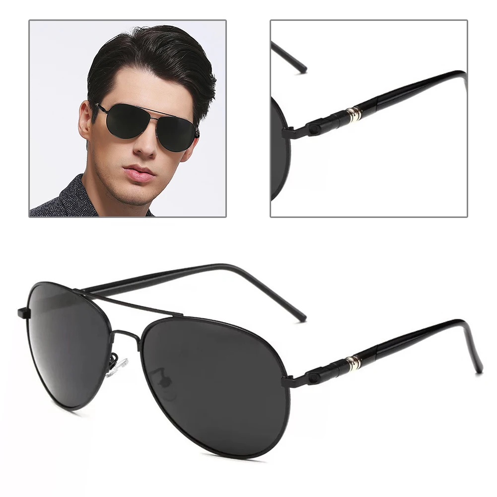 Men Aviation Metal Frame Sunglasses Male Oversized Spring Leg Alloy Sun Glasses Polarized Brand Design Pilot Male Sunglasses
Men Aviation Metal Frame Sunglasses Male Oversized Spring Leg Alloy Sun Glasses Polarized Brand Design Pilot Male Sunglasses