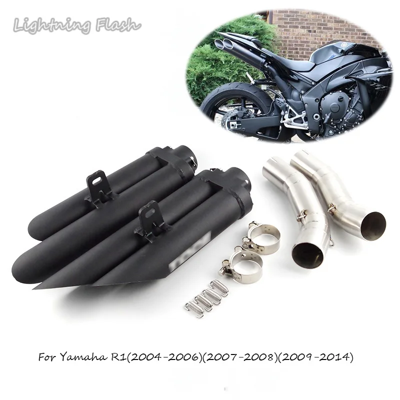 For Yamaha R1 2004-2006,2007-2008,2009-2014 Motorcycle Exhaust Tail Pipe +Middle Link Eblow Pipe Moto Escape Modified Slip On
For Yamaha R1 2004-2006,2007-2008,2009-2014 Motorcycle Exhaust Tail Pipe +Middle Link Eblow Pipe Moto Escape Modified Slip On