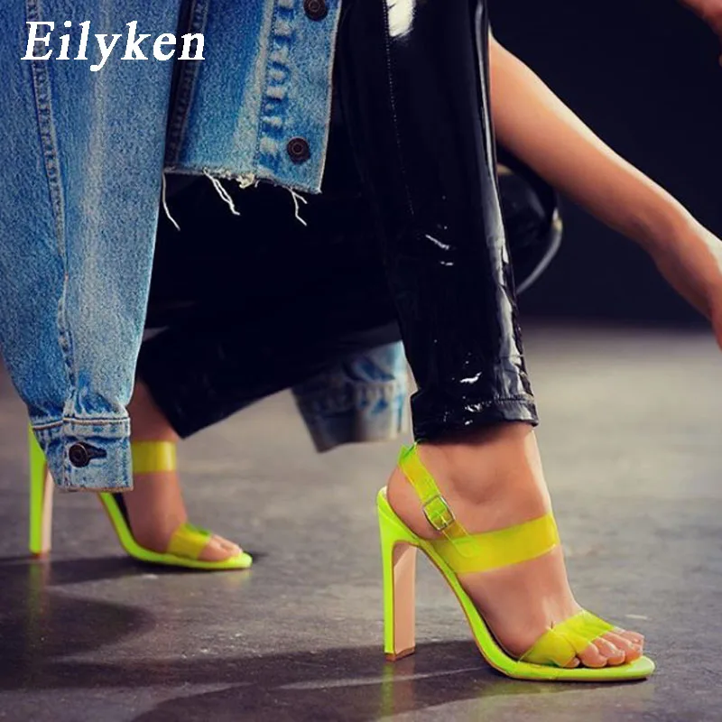 Eilyken PVC Women Sandals Peep Toe Buckle Strap High Heels Yellow Square heel Clear Strap Stilettos Fashion 10VM Sandals
Eilyken PVC Women Sandals Peep Toe Buckle Strap High Heels Yellow Square heel Clear Strap Stilettos Fashion 10VM Sandals