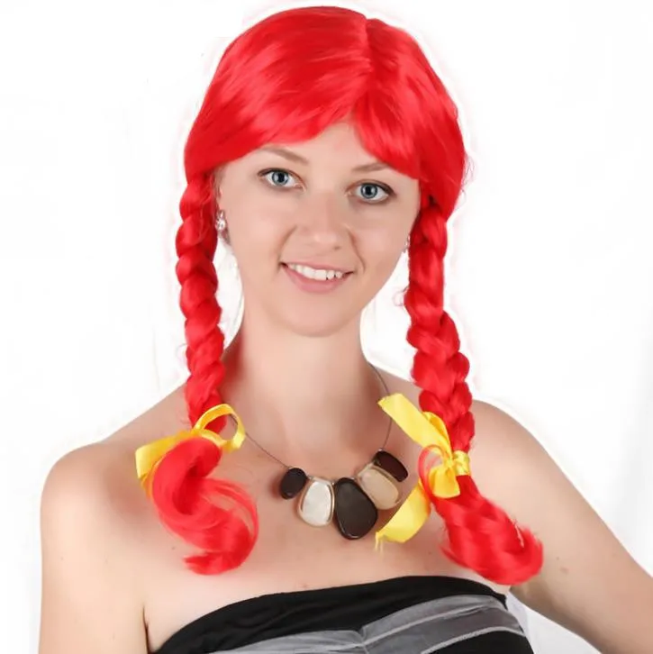 Country Girl Braid for Halloween Custome Princess Cosplay Wigs for Party Supplies Girl Lady Red Braid Long Hair Wigs Party Hats
Country Girl Braid for Halloween Custome Princess Cosplay Wigs for Party Supplies Girl Lady Red Braid Long Hair Wigs Party Hats
