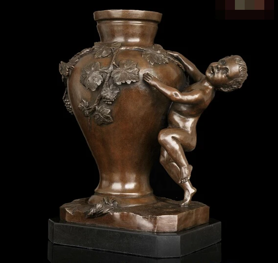 huij 007941 Art Sculpture Bronze Copper Marble Grapes Kid Child Crock Bottle Pot Vase Statue
huij 007941 Art Sculpture Bronze Copper Marble Grapes Kid Child Crock Bottle Pot Vase Statue