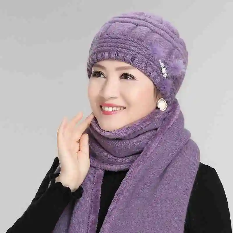 GBCNYIER Female Warm Winter Twinset Cap Scarf Rabbit Fur Knit Hat Outdoor Windproof Keep Warm Knit Scarf Thick Velvet
GBCNYIER Female Warm Winter Twinset Cap Scarf Rabbit Fur Knit Hat Outdoor Windproof Keep Warm Knit Scarf Thick Velvet