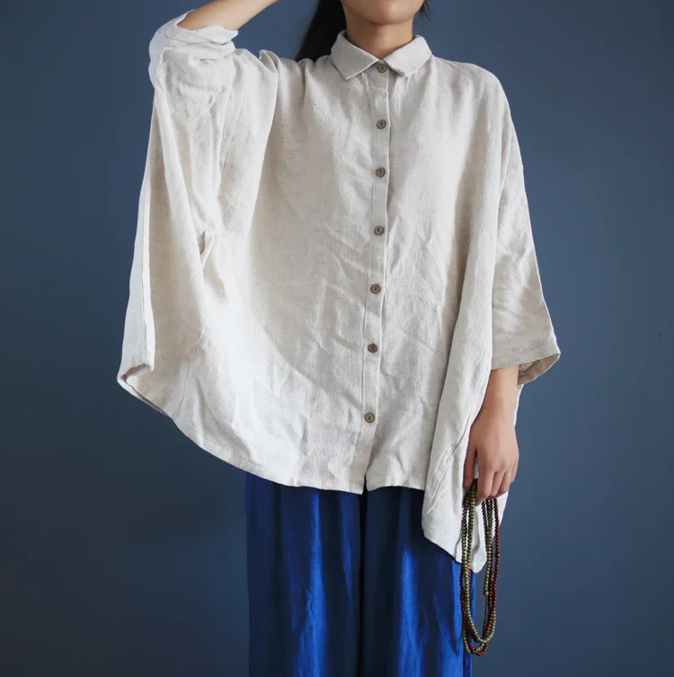 Women White Linen loose shirts long sleeve turn down collar blouse casual Plus Size blusas Feminine Blouse Retro Shirt Camisas
Women White Linen loose shirts long sleeve turn down collar blouse casual Plus Size blusas Feminine Blouse Retro Shirt Camisas