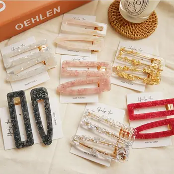 New Women Girls Acrylic Hollow Waterdrop Rectangle Hair Clips Tin Foil Sequins Hairpins Barrettes Hair Accessories
New Women Girls Acrylic Hollow Waterdrop Rectangle Hair Clips Tin Foil Sequins Hairpins Barrettes Hair Accessories