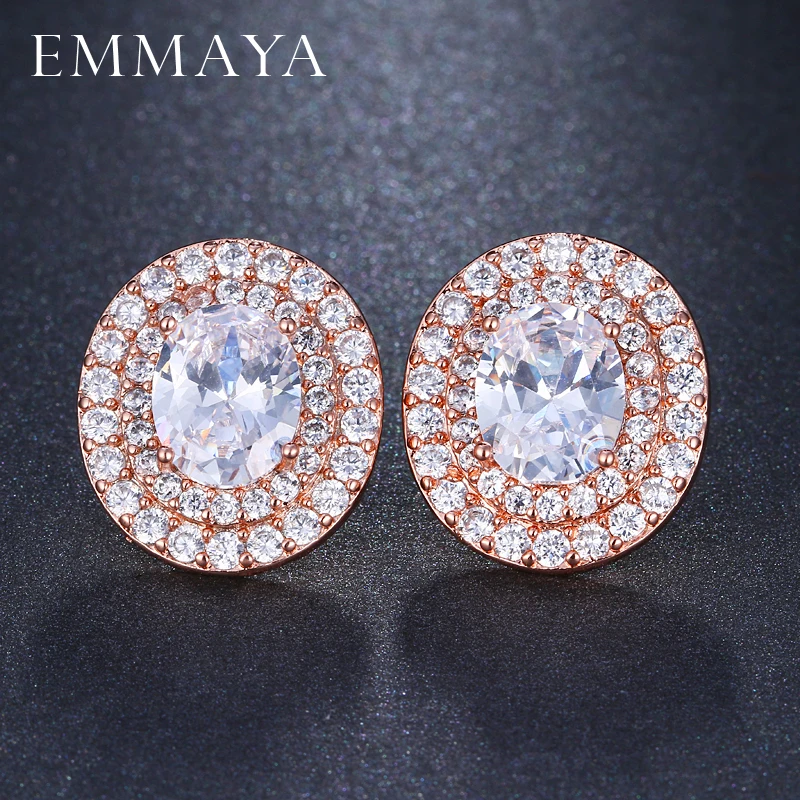 EMMAYA Rose Gold Color Big Oval Zircon Stud Earrings for Women Fashion Austrian Crystal AAA CZ Bijoux Girls
EMMAYA Rose Gold Color Big Oval Zircon Stud Earrings for Women Fashion Austrian Crystal AAA CZ Bijoux Girls