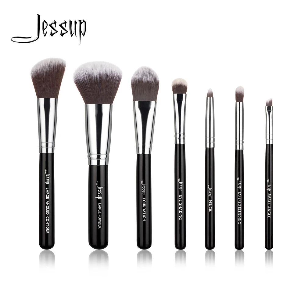 Jessup Brand Black 7pcs Professional Makeup brushes sets Beauty Tools Cosmetic Kit Eyeshadow Foundation blusher Make up brush
Jessup Brand Black 7pcs Professional Makeup brushes sets Beauty Tools Cosmetic Kit Eyeshadow Foundation blusher Make up brush