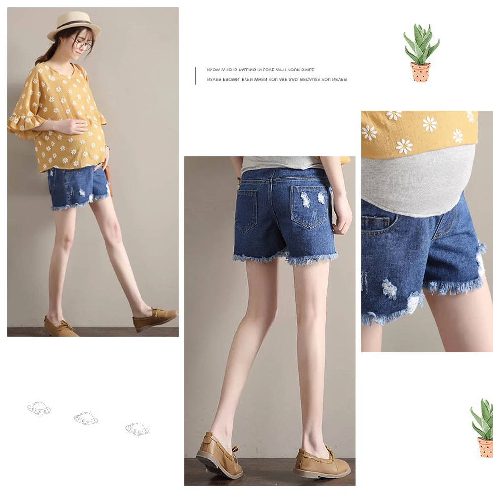 Maternity denim shorts (5)