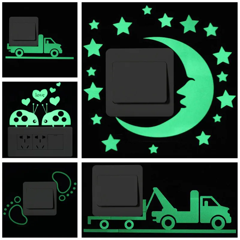luminous Cartoon Switch Sticker Glow in the Dark Cat Sticker Fluorescent Fairy Moon Stars sticker Kid Room Decoration Home Decor
luminous Cartoon Switch Sticker Glow in the Dark Cat Sticker Fluorescent Fairy Moon Stars sticker Kid Room Decoration Home Decor