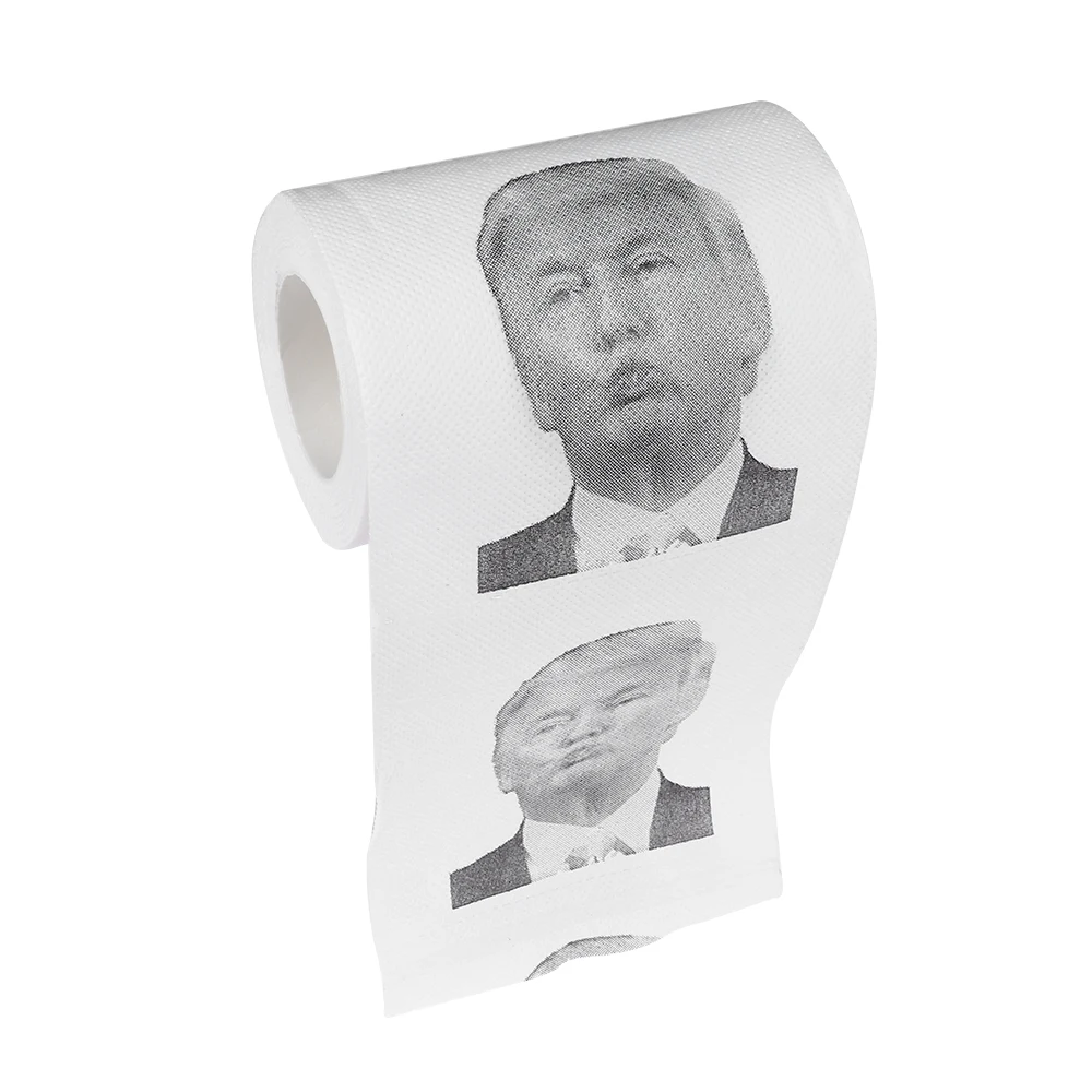 40g/100g Funny Toilet Paper Creative President Donald Trump Toilet Paper Bathroom Prank Joke Fun Paper Tissue Roll Gag Gift
40g/100g Funny Toilet Paper Creative President Donald Trump Toilet Paper Bathroom Prank Joke Fun Paper Tissue Roll Gag Gift