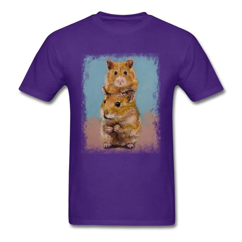 HAMSTERS Men Company cosie Tops Tees Round Collar Summer/Autumn Cotton T Shirt Geek Short Sleeve T Shirts Wholesale HAMSTERS purple