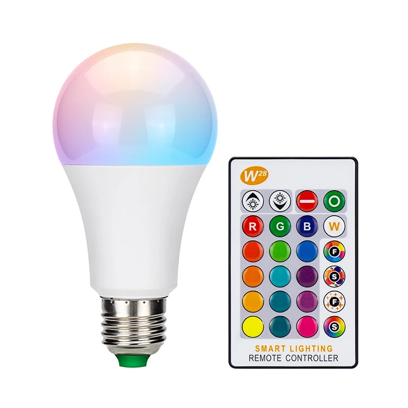 Dimmable LED RGB Bulb With Memory Function+IR Remote Control 5W 10W 15W E27 AC85-265V 16 Colors Changeable LED RGB Lighting
Dimmable LED RGB Bulb With Memory Function+IR Remote Control 5W 10W 15W E27 AC85-265V 16 Colors Changeable LED RGB Lighting