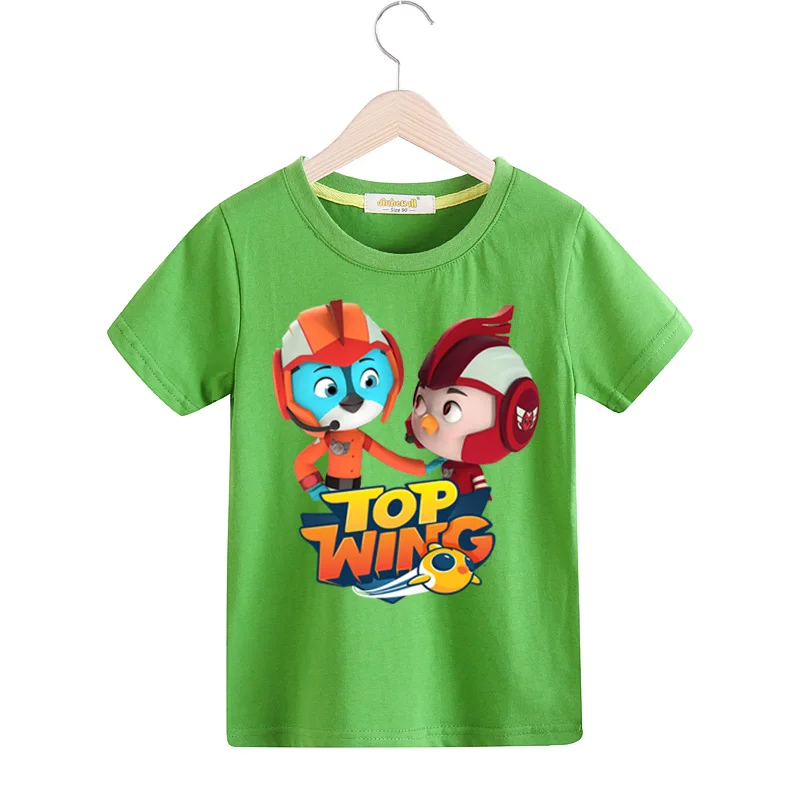 Baby Top Wing Cartoon Print T-shirts Costume Kids Summer Short Sleeve T Shirt Clothes Children Tee Top Clothing Boy Girls TX156 (8)