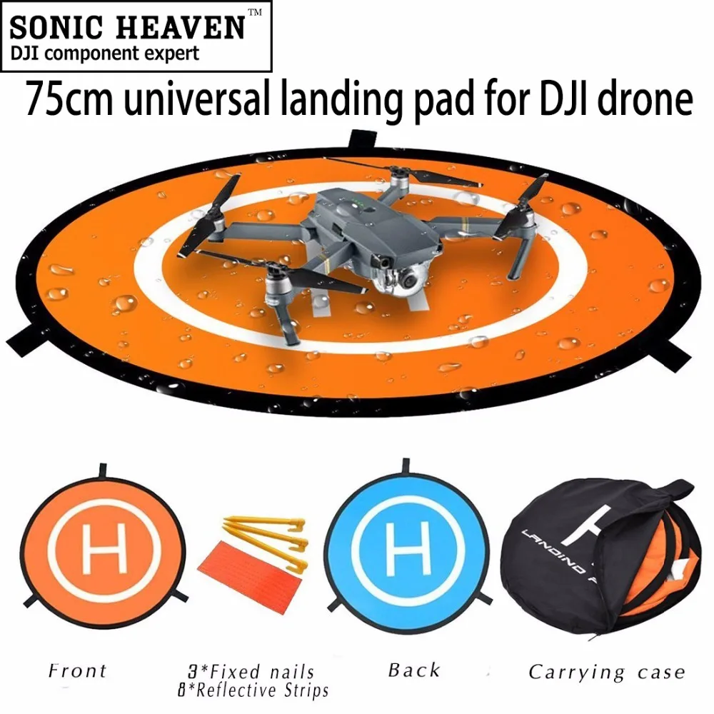 Universal Portable Parking Apron 75cm Fast-fold Landing Pad for Parrot Anafi DJI Phantom 3 4 Mavic 2 Pro / Air Drone DJI Spark
Universal Portable Parking Apron 75cm Fast-fold Landing Pad for Parrot Anafi DJI Phantom 3 4 Mavic 2 Pro / Air Drone DJI Spark