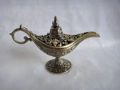 Beautiful Collection Of Tibet Al*addin Genie Oil Lamp 2PCS Russian tea Pot Al--addin Pakistan lamp Decoration Bronze Silver
Beautiful Collection Of Tibet Al*addin Genie Oil Lamp 2PCS Russian tea Pot Al--addin Pakistan lamp Decoration Bronze Silver