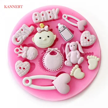 Baby Shower Party 3D Silicone Fondant Mold For Cake Decorating silicone mold Fondant Cake sugar craft Moulds Tools
Baby Shower Party 3D Silicone Fondant Mold For Cake Decorating silicone mold Fondant Cake sugar craft Moulds Tools
