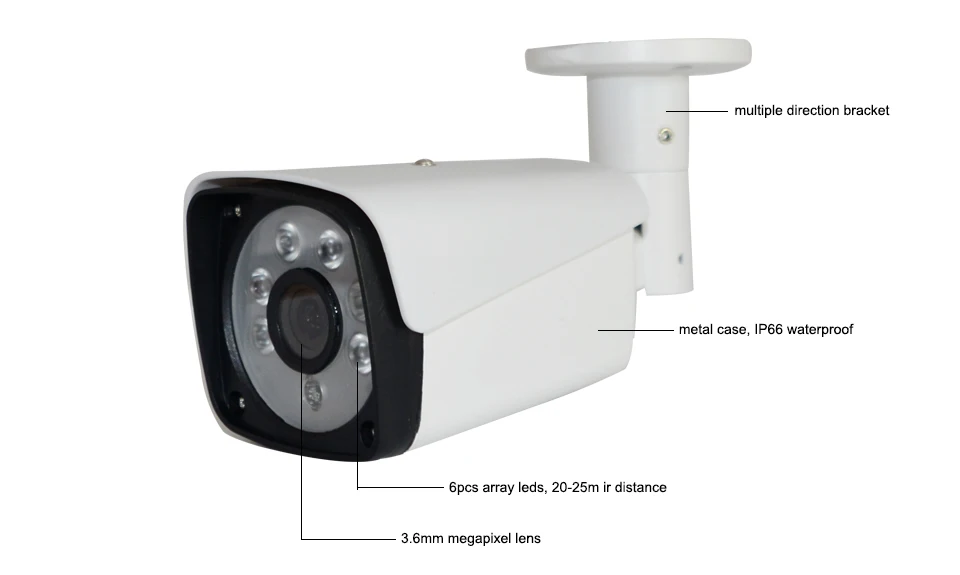 2MP 4MP 5MP 8MP камера безопасности POE IP металлическая сетевая видеонаблюдения 1080P