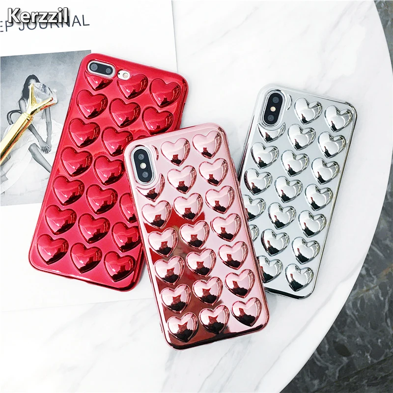 Kerzzil 3D Love Heart Plating Cases For iPhone 6 7 6S Plus Cover Metal Flash Soft TPU Cute Cartoon Back For iPhone X 6 7 8 Plus
Kerzzil 3D Love Heart Plating Cases For iPhone 6 7 6S Plus Cover Metal Flash Soft TPU Cute Cartoon Back For iPhone X 6 7 8 Plus