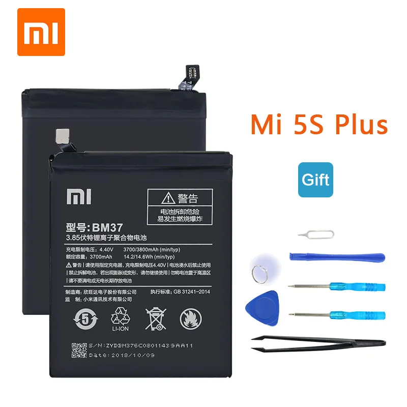 Xiao Mi Original Phone Battery BM37 For Xiaomi Mi 5S Plus MI5S Plus Replacement Battery 3800mAh Phone Battery With Free Tools
Xiao Mi Original Phone Battery BM37 For Xiaomi Mi 5S Plus MI5S Plus Replacement Battery 3800mAh Phone Battery With Free Tools