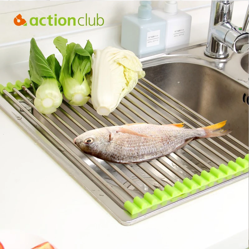 ACTIONCLUB 4 Styles Kitchen Sink Dryer Dish Stainless Folding Fruit Vegetable Fish Storage Drainer Shelf Rack for Kitchen
ACTIONCLUB 4 Styles Kitchen Sink Dryer Dish Stainless Folding Fruit Vegetable Fish Storage Drainer Shelf Rack for Kitchen
