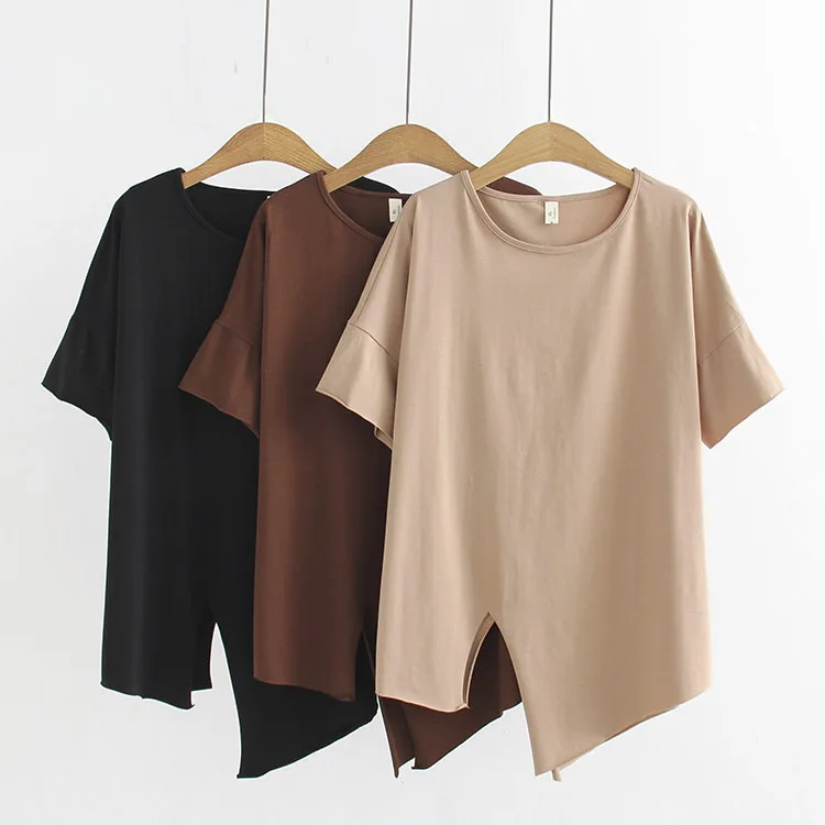 2019 Plus Size Casual T-shirts Summer Women Clothing Fashion Loose Short Sleeve Asymmetry hem Tops S8-8036
2019 Plus Size Casual T-shirts Summer Women Clothing Fashion Loose Short Sleeve Asymmetry hem Tops S8-8036