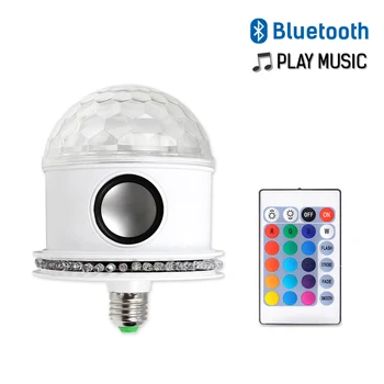 E27 Disco Ball Light Bulbs AC110-265V Magic 7W Bulb Projector Stage Light LED Bluetooth Remote RGB+White Wireless Music Speaker
E27 Disco Ball Light Bulbs AC110-265V Magic 7W Bulb Projector Stage Light LED Bluetooth Remote RGB+White Wireless Music Speaker