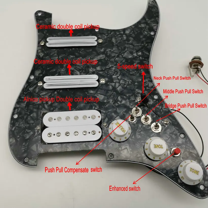 Strat Guitar Pickups Super Wiring Assembly , Very powerful Features , Multiple tone options Limited edition
Strat Guitar Pickups Super Wiring Assembly , Very powerful Features , Multiple tone options Limited edition