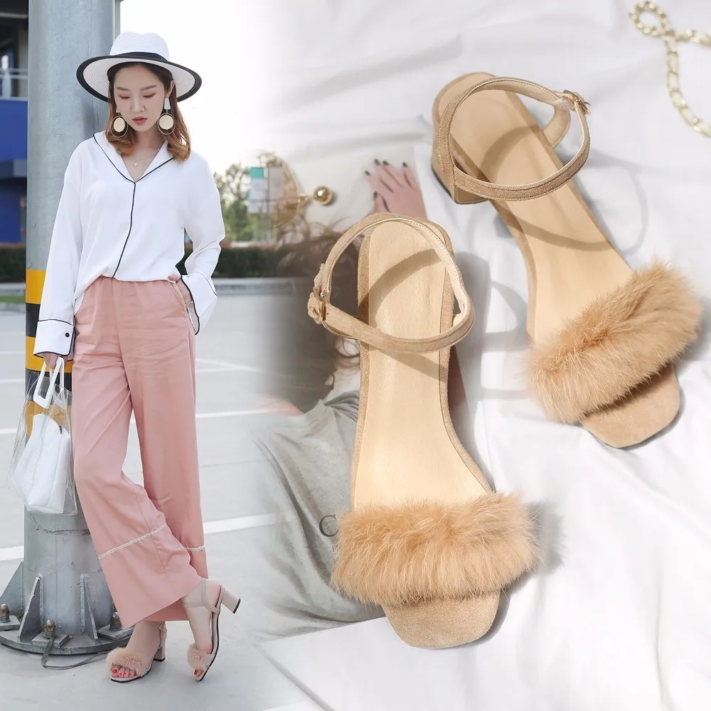 2018 New Arrival Euramerican Fashion Summer Women Sandals Basic Med Square Heels Open-toed Party Buckle Strap Fur Shoes
2018 New Arrival Euramerican Fashion Summer Women Sandals Basic Med Square Heels Open-toed Party Buckle Strap Fur Shoes