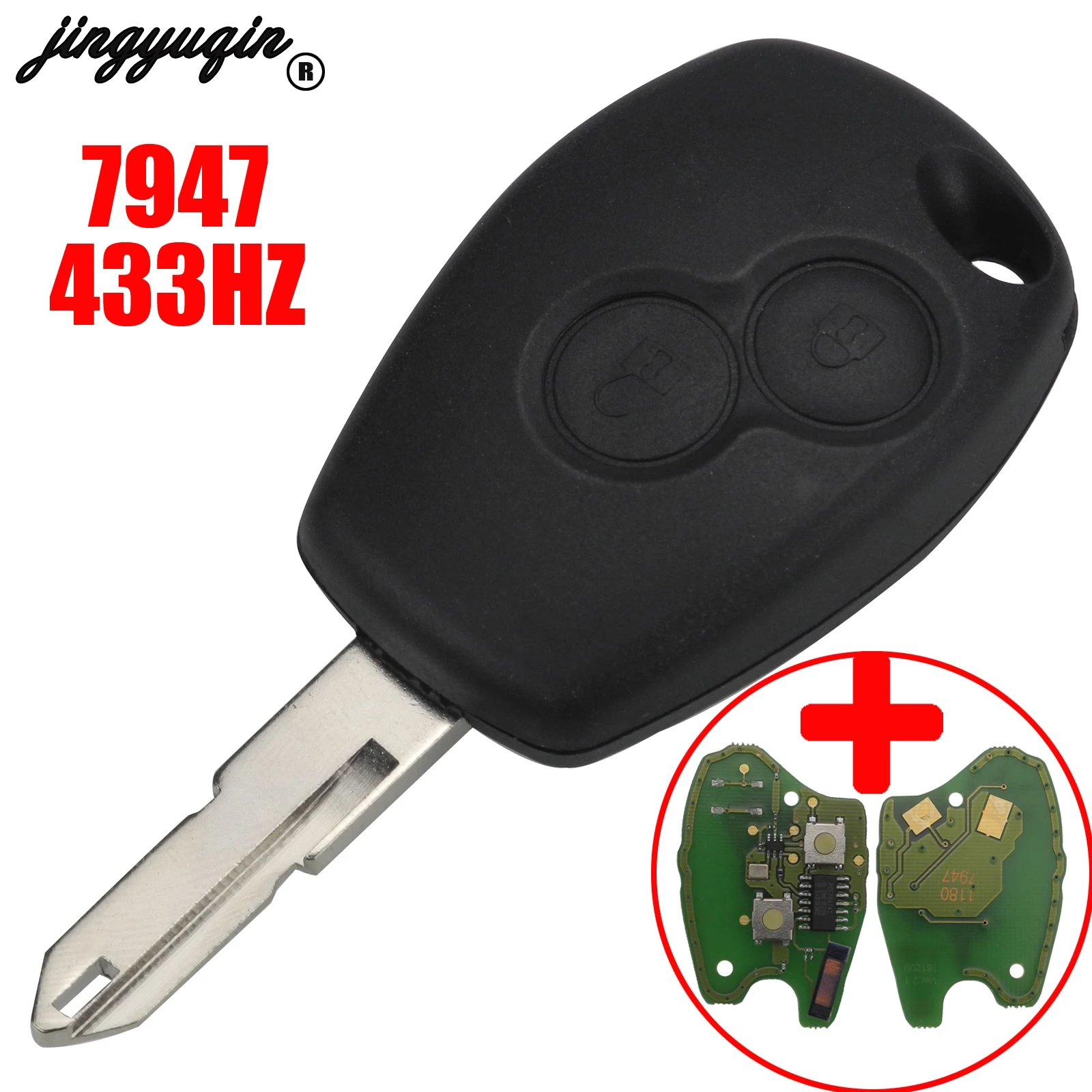jingyuqin 2 Buttons Remote Car Key Case Shell For Renault Vivaro Movano Traffic Master ASK 433MHz PCF7947 Transponder Chip
jingyuqin 2 Buttons Remote Car Key Case Shell For Renault Vivaro Movano Traffic Master ASK 433MHz PCF7947 Transponder Chip