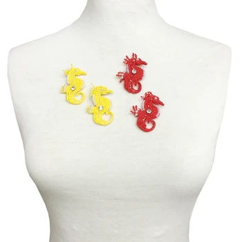 4pc 6x3cm Sew On Seeds Beaded Seahorse Patch Hippocampus Applique Patches For Clothing Sea Horses Appliques Parches AC1174
4pc 6x3cm Sew On Seeds Beaded Seahorse Patch Hippocampus Applique Patches For Clothing Sea Horses Appliques Parches AC1174