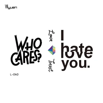 WYUEN Ins Style Words Text Waterproof Temporary Tattoos Translated Tattoo Stickers Cool Stuff Fake Tatoo for Man Woman L-060
WYUEN Ins Style Words Text Waterproof Temporary Tattoos Translated Tattoo Stickers Cool Stuff Fake Tatoo for Man Woman L-060