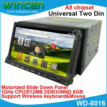 New!!! 1080P pure Android Car DVD for Universal Two Din 512MB memory 8GB storge Space 1GHz Motorized Slide Down Panel
New!!! 1080P pure Android Car DVD for Universal Two Din 512MB memory 8GB storge Space 1GHz Motorized Slide Down Panel