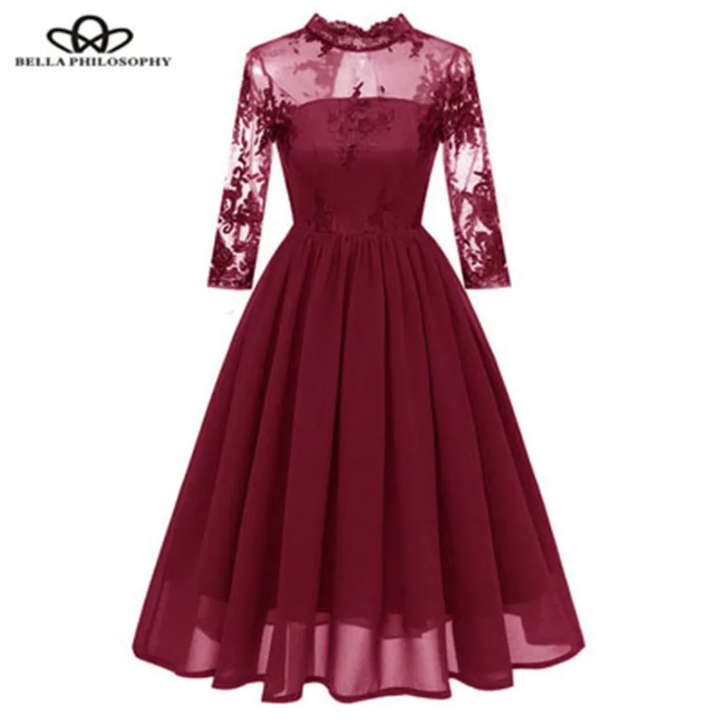 Bella Philosophy Autumn Paty Women Dress Solid Lace Lady Vintage A-Line Floral Hollow Out Patchwork Vestido Female Zipper Vin
Bella Philosophy Autumn Paty Women Dress Solid Lace Lady Vintage A-Line Floral Hollow Out Patchwork Vestido Female Zipper Vin