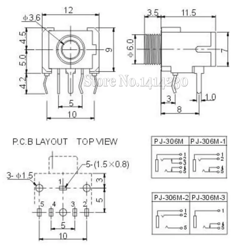 10 шт. разъем для наушников PJ306M 3 5 мм|jack audio connector|jack connector 3.5mmjack |