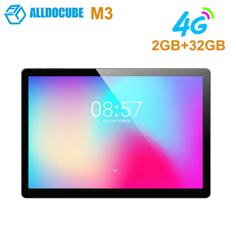 

ALLDOCUBE Power M3 4G Phablet 10.1'' 10-Point Touch Screen Android 7.0 MTK6753 Octa Core 2GB+32GB Tablets PC 2.4G/5G Wifi OTG