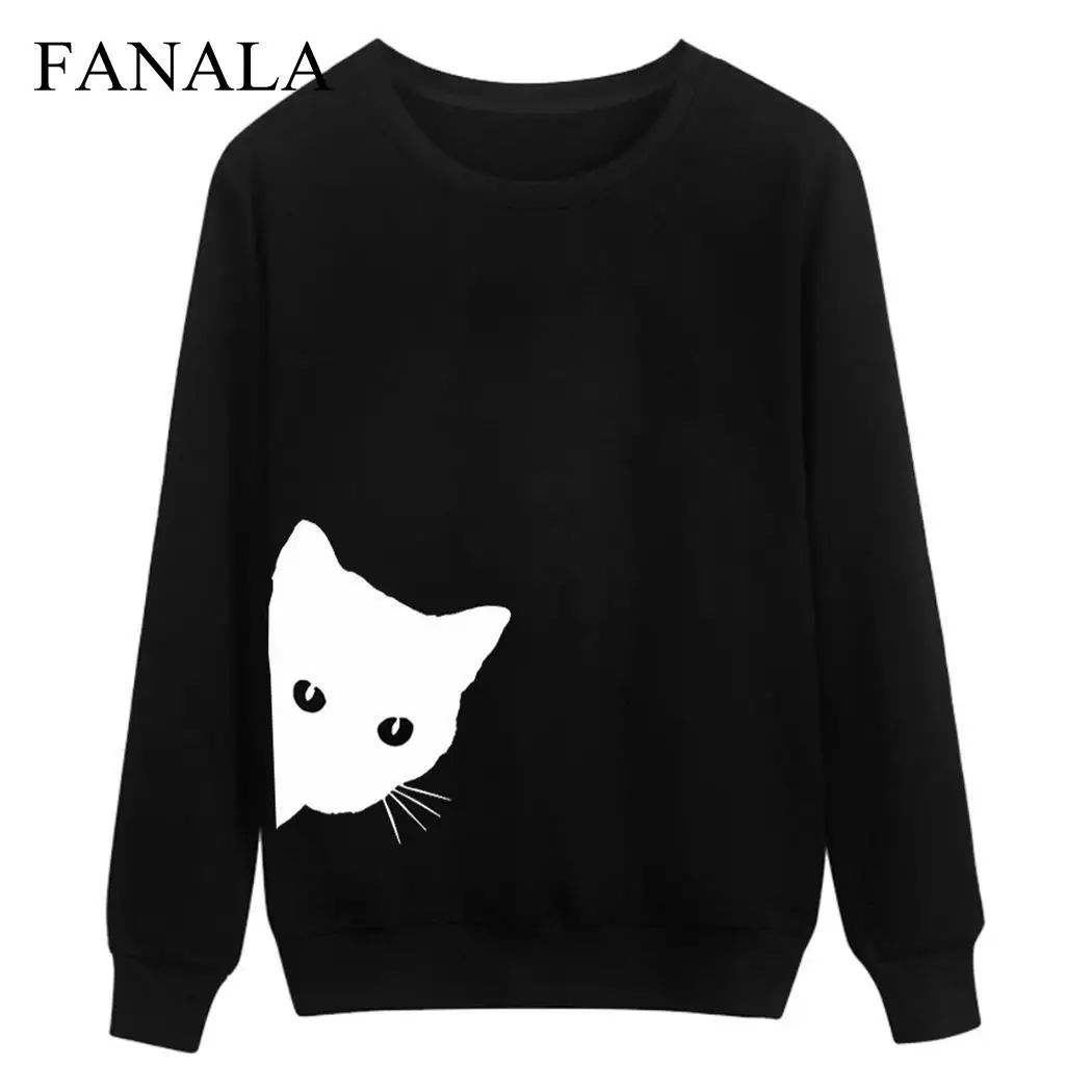 Casual Outdoor Pullover Long Sleeve Print Cat Animal Sport Spring Autumn etc Round Neck Sweatshirt Casual Women Rib Tops
Casual Outdoor Pullover Long Sleeve Print Cat Animal Sport Spring Autumn etc Round Neck Sweatshirt Casual Women Rib Tops