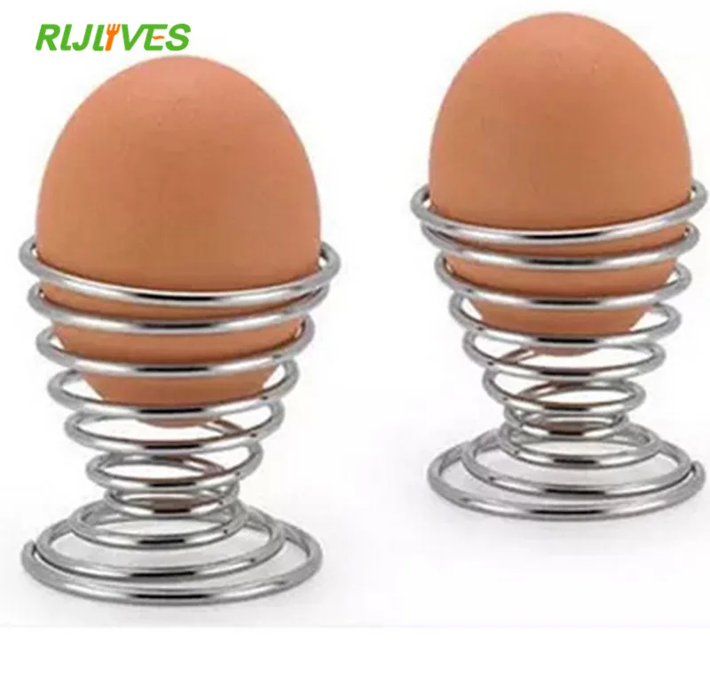 

1 Piece Boiled Eggs Holder Products Stainelss Steel Spring Wire Tray Egg Cup Cooking Kitchen Tool