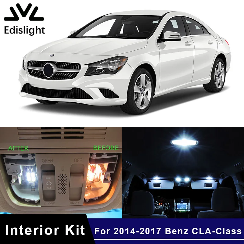 Edislight 18Pcs No Error Canbus LED Lamp Car Bulb Interior Package Kit For 2014-2017 Mercedes Benz CLA-Class Map Dome Door Light
Edislight 18Pcs No Error Canbus LED Lamp Car Bulb Interior Package Kit For 2014-2017 Mercedes Benz CLA-Class Map Dome Door Light