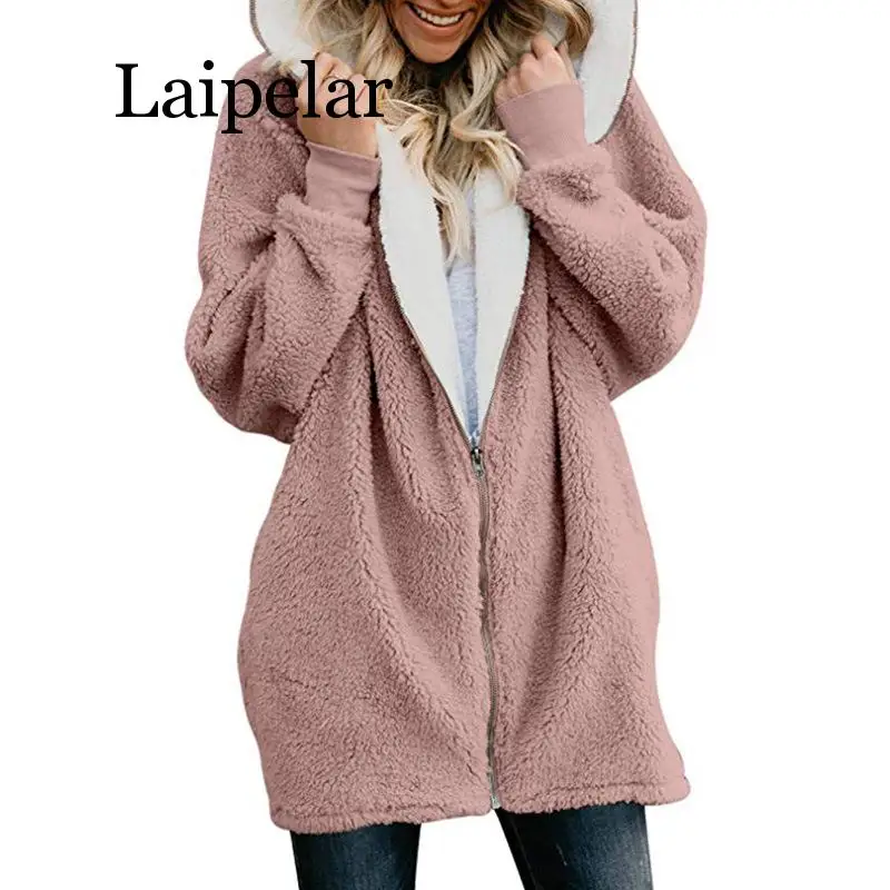 Laipelar Autumn Winter Women Hoodies Casual Solid Fluffy Zipper Hoodie Hooded Jacket Loose Warm Ladies Coat Outerwear
Laipelar Autumn Winter Women Hoodies Casual Solid Fluffy Zipper Hoodie Hooded Jacket Loose Warm Ladies Coat Outerwear