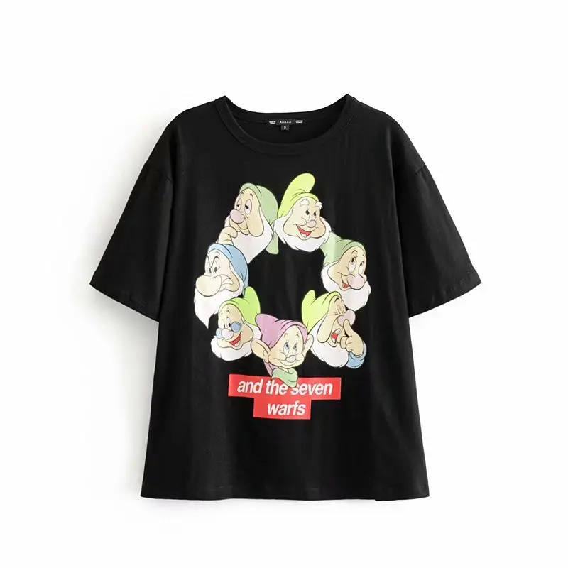 2019 women Seven dwarf short-sleeved T-shirts print zaraing vadiming sheining women t-shirt tshirt streetwear tops vintage
2019 women Seven dwarf short-sleeved T-shirts print zaraing vadiming sheining women t-shirt tshirt streetwear tops vintage