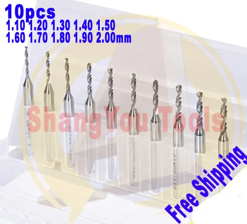 Free shipping-10pcs 1.1-2.0mm Carbide PCB CNC drill Bits Milling Print Circuit Board Carbide Micro sprial Bits CNC Dremel
Free shipping-10pcs 1.1-2.0mm Carbide PCB CNC drill Bits Milling Print Circuit Board Carbide Micro sprial Bits CNC Dremel