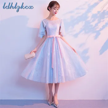 Party Dress Blue Pink Short Sleeve A-Line Dresses Women 2019 Summer New Korean Elegant Office Lady Banquet Dress Vestidos LD374
Party Dress Blue Pink Short Sleeve A-Line Dresses Women 2019 Summer New Korean Elegant Office Lady Banquet Dress Vestidos LD374