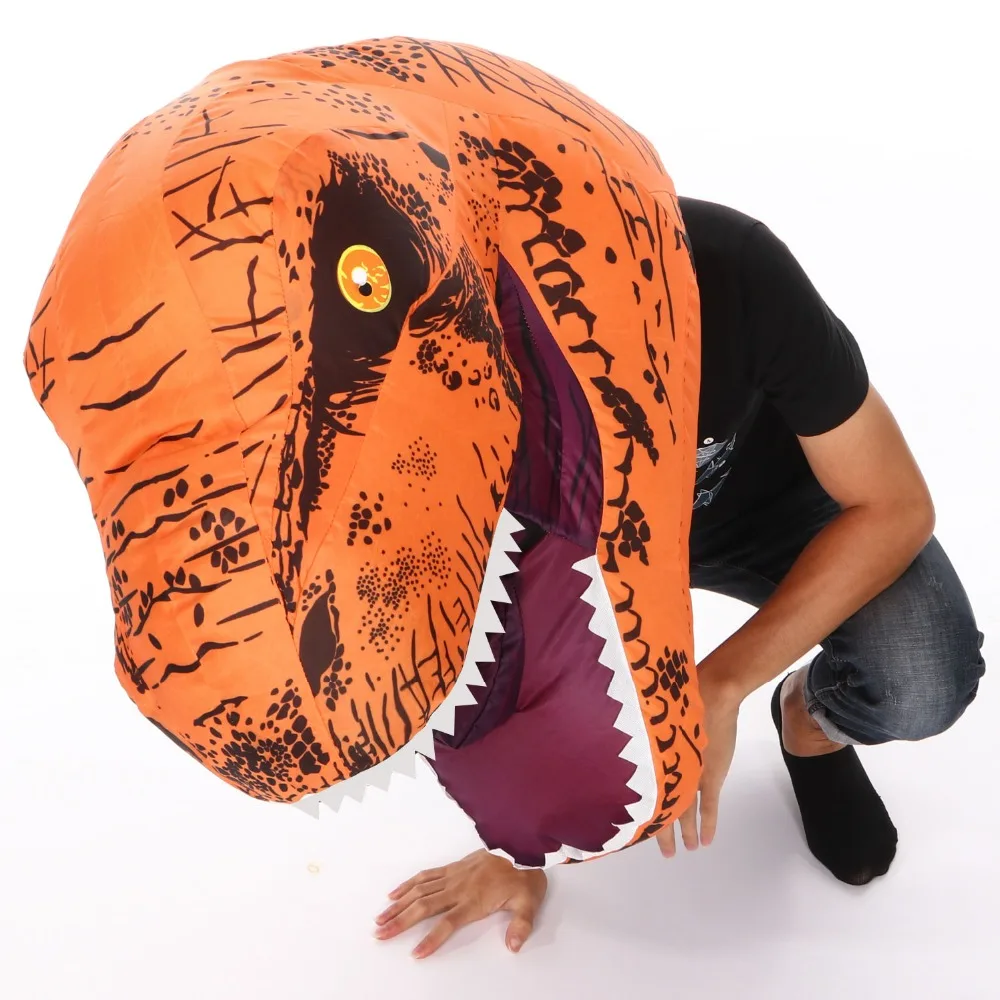 INFLATABLE T-rex Dinosaur Costume Blowup Dinosaur mascot head inflatable mask Halloween Purim Party costume for adult Man/Woman
INFLATABLE T-rex Dinosaur Costume Blowup Dinosaur mascot head inflatable mask Halloween Purim Party costume for adult Man/Woman
