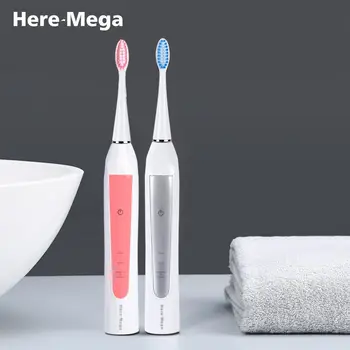 Here Mega Sonic Electric Toothbrush Ultrasonic Whitening AutoAmatic Toothbrush Adult Rechargeable Toothbrush heads Replaceable
Here Mega Sonic Electric Toothbrush Ultrasonic Whitening AutoAmatic Toothbrush Adult Rechargeable Toothbrush heads Replaceable
