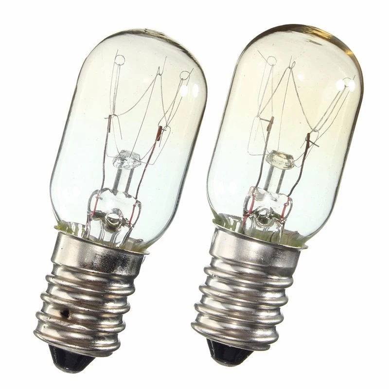 

AC 220-230V Edison Bulb Refrigerator Fridge Light Bulb Tungsten Filament Lamp Bulbs Warm White Ligthing E14 SES 15W/25W