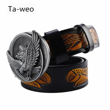 Fashion Retro Men Smooth Buckle Cowhide Leather Belt, The Eagle Buckle Designer Belts Men High Quality, Flying Eagle Buckle
Fashion Retro Men Smooth Buckle Cowhide Leather Belt, The Eagle Buckle Designer Belts Men High Quality, Flying Eagle Buckle