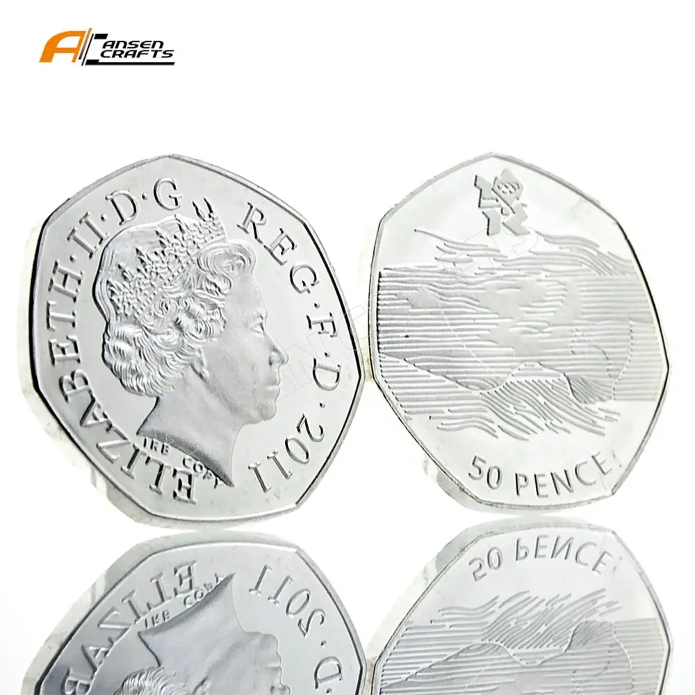 Olympic Aquatics Swimming 50P Fifty Pence Elizabeth II EIIR II 2011 British Silver Gold Plated Copy Coin
Olympic Aquatics Swimming 50P Fifty Pence Elizabeth II EIIR II 2011 British Silver Gold Plated Copy Coin
