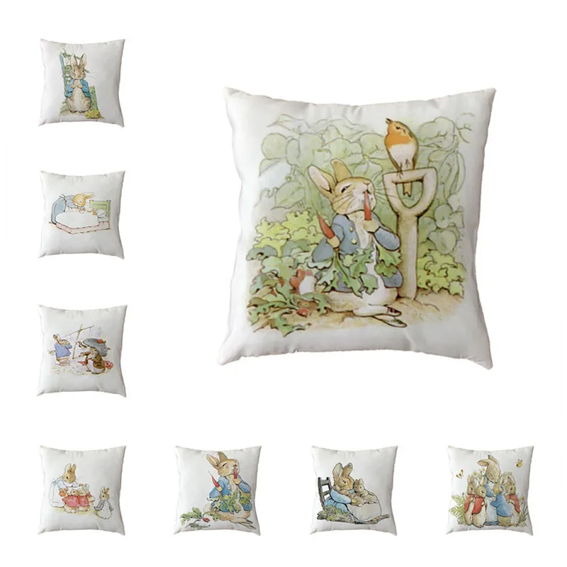 Peter Rabbit Pattern Cushion Cover Polyester Peach Skin Square Pillowcase Carrot Butterfly Tree Printing Home Sofa Chair Decor
Peter Rabbit Pattern Cushion Cover Polyester Peach Skin Square Pillowcase Carrot Butterfly Tree Printing Home Sofa Chair Decor